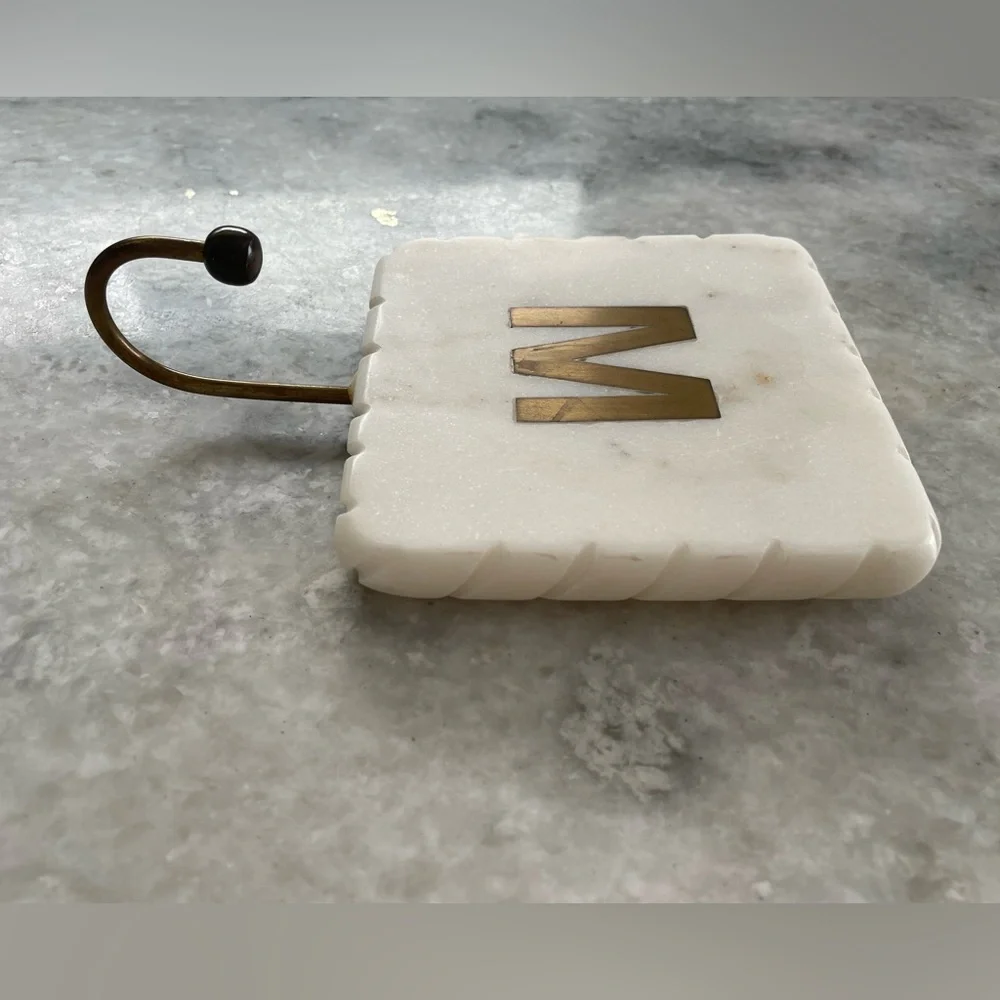 Marble & Brass “M” Wall Hook